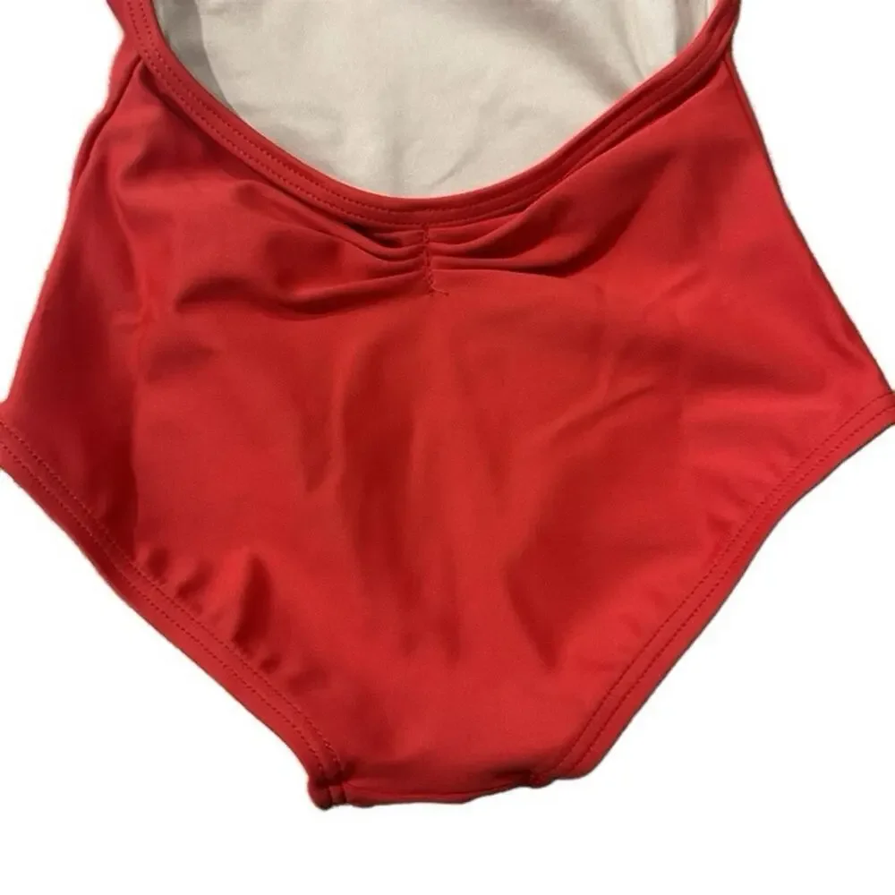 Mariia Crown Red Dance camisole style dance ballet leotard Costume CS NWT